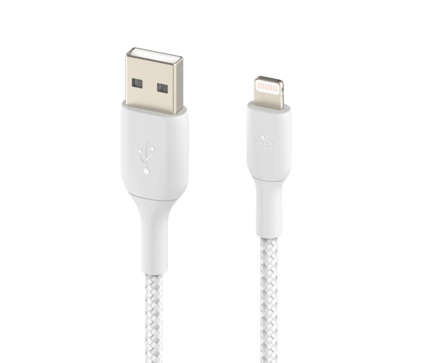 BELKIN Kabel Braided USB- Lightning 15cm biały CAA002bt0MWH - 711636 - zdjęcie 3